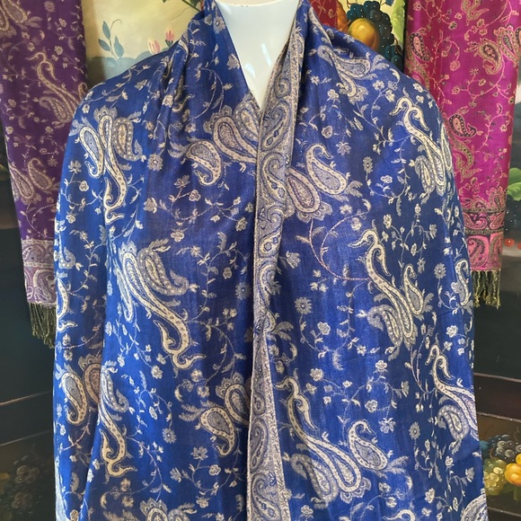 New imported Couture Pashmina Scarf embellished with sparkle. - Picture 4 of 10